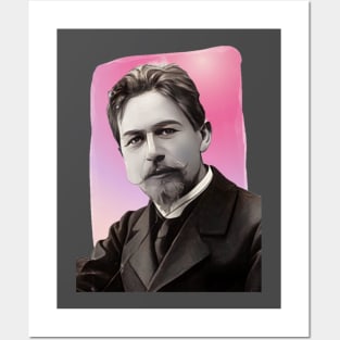 Russian Playwright Anton Chekhov illustration Posters and Art